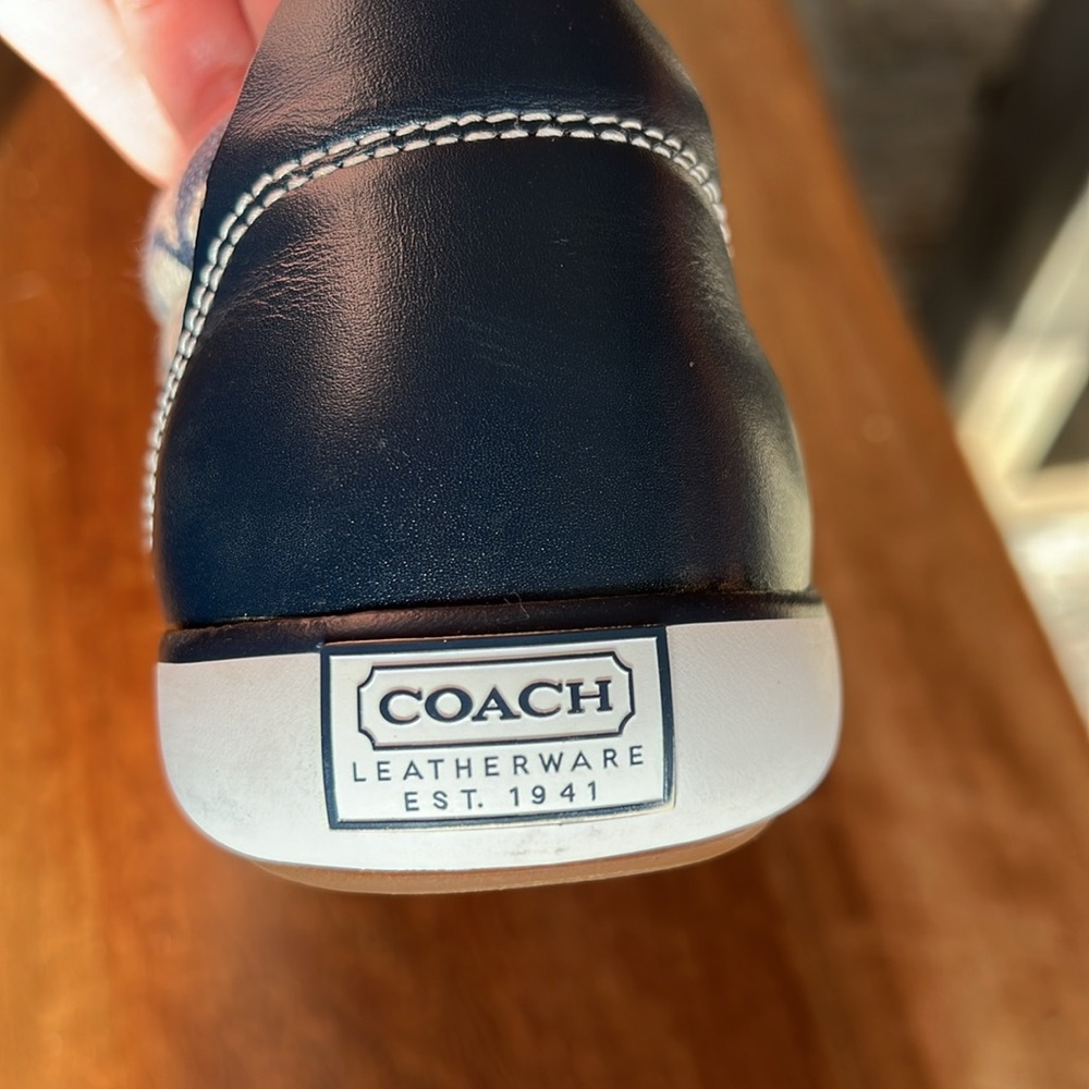 Coach Sneakers, Blue & White 7.5 - Picture 7 of 7